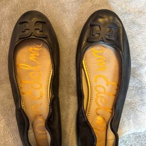 Sam Edelman Black Logo Ballet Flats